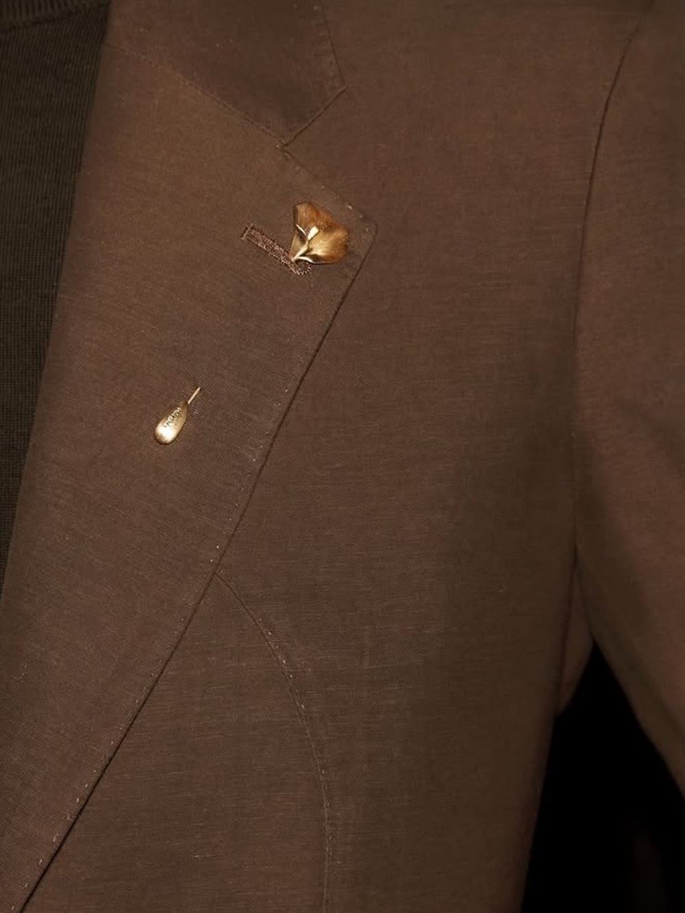 Cult Gaia Calla Blazer Pin Mens Menswear in Brushed Brass NEW In Box